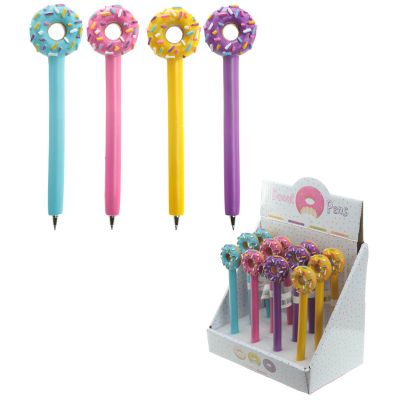 Iced Doughnut Donut Bright Novelty Pen - 4 Colours