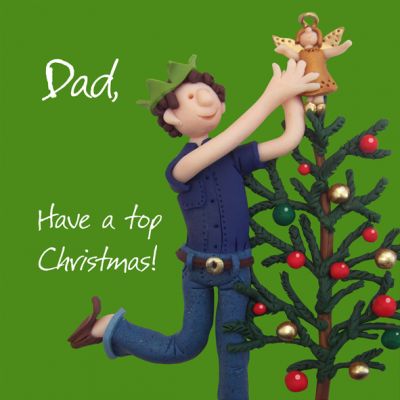 Christmas Card - Dad Top Christmas - Funny Humour One Lump Or Two