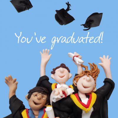 Graduation Card - You've Graduated Students - One Lump Or Two