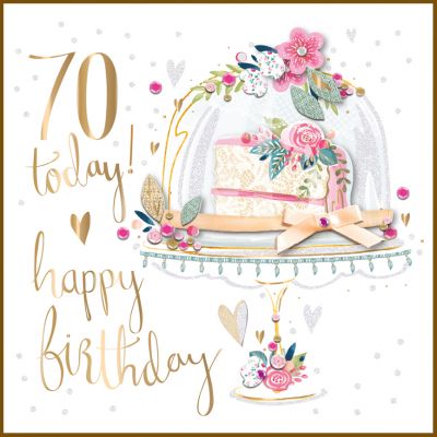 70th Birthday Card - Female 70 Today - Clementine Talking Pictures