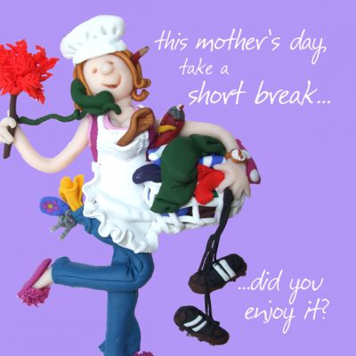 Mother's Day Card - Short Break - Funny One Lump Or Two