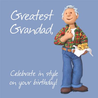 Birthday Card - Greatest Grandad - Male Funny One Lump Or Two