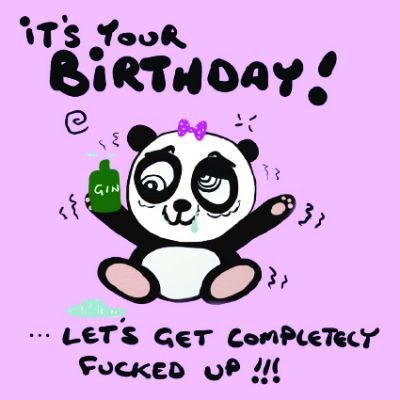 Birthday Card - Let's get completely fucked up - Adult Rude Funny - Something David