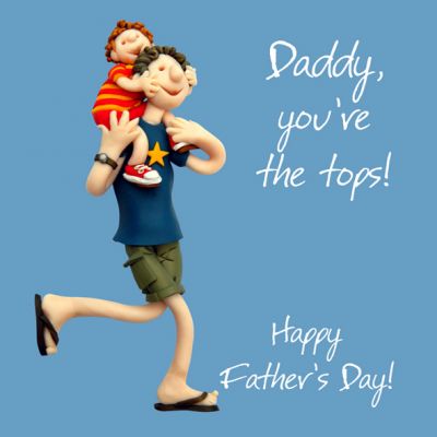 Father's Day Card - Daddy You're the Tops - Funny One Lump Or Two