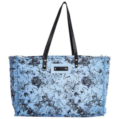 Bleu Creek Meadow Weekend Overnight Canvas Bag - S-8949 - Myra