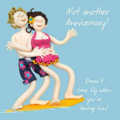 Wedding Anniversary Card - Not Another? Wife Husband One Lump Or Two