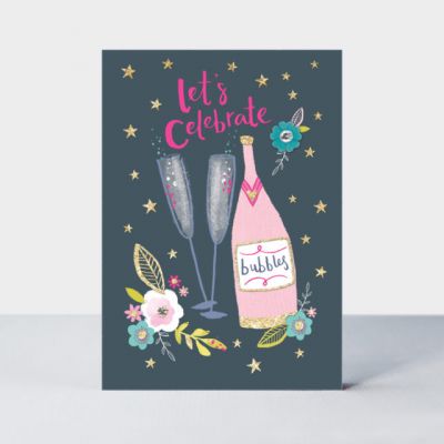 Birthday Card - Female Let's Celebrate Champagne - Hello Peachy