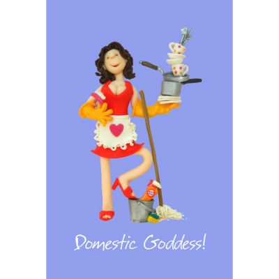 Domestic Goddess Female Novelty Tea Towel - One Lump Or Two