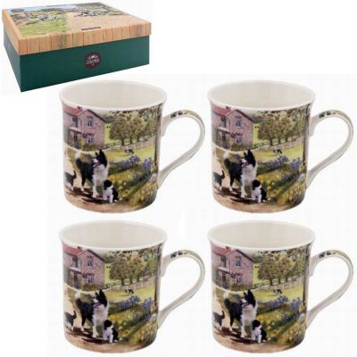 Collie Dog & Sheep Collection Fine China Mug Gift Set