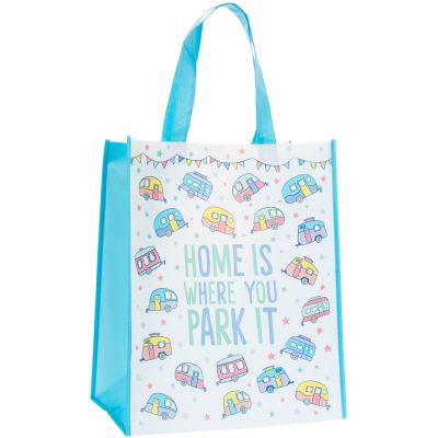 Home Is Where You Park It Caravan Design Reusable Shopping Bag