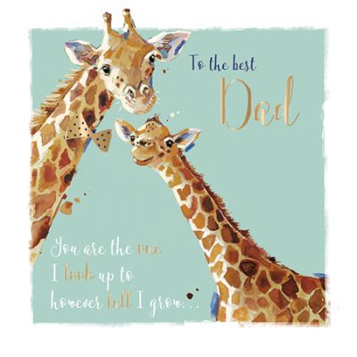 Father's Day Card - Dad - Giraffe - Wildlife Ling Design