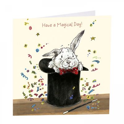 Birthday Card - Magical Day! - Rabbit Magic - Gracie Tapner