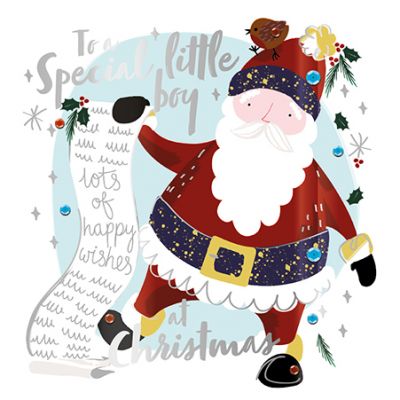 Christmas Card - Special Little Boy - Santa - Talking Pictures