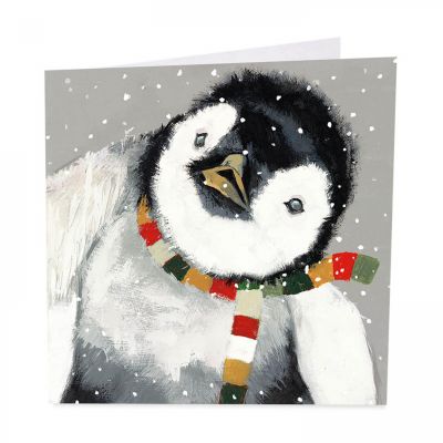 Charity Christmas Card Pack - 6 Cards - Penguin - Winter Warmer - Glitter Shelter 