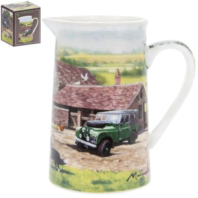 Farmyard Land Rover Tractor Fine China Jug - Lesser & Pavey