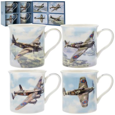 Classic Aeroplanes Collection Fine China Mug Gift Set