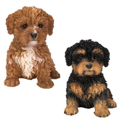 Cavapoo Puppy Dog - Lifelike Ornament Gift - Indoor or Outdoor - Pet Pals - 2 Colours Vivid Arts