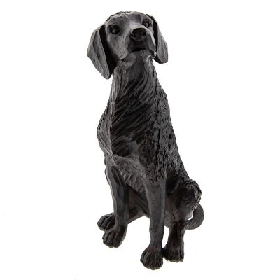 Sitting Dog Black Ornament - Height 28cm - Poly Resin - Clayre & Eef