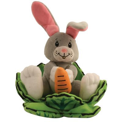 Rabbit Sat On Lettuce Leaf Plush Soft Toy - 21cm - Adoptipals
