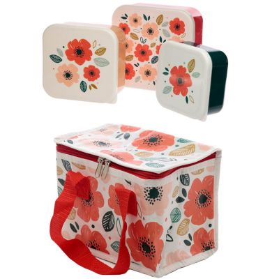 Poppy Fields Lunch Box Set - Cool Bag & Boxes