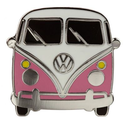 Volkswagen VW T1 Campervan Design Enamel Pin Badge - Pink