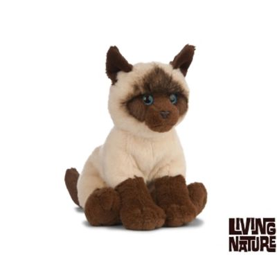 Siamese Cat Plush Soft Toy - 18cm - Living Nature