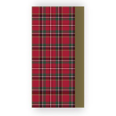 Christmas Tartan Gold Tissue Paper - 8 sheets - Eurowrap