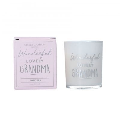 Grandma Scented Boxed Candle - Sweet Pea - Gisela Graham