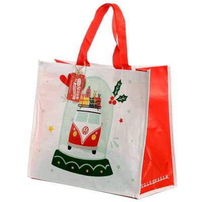 Christmas Volkswagen VW Campervan Design Recycled Bottles RPET Reusable Shopping Bag