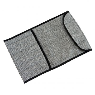 Lockland Herringbone Grey Knitting Needle Wrap - Korbond