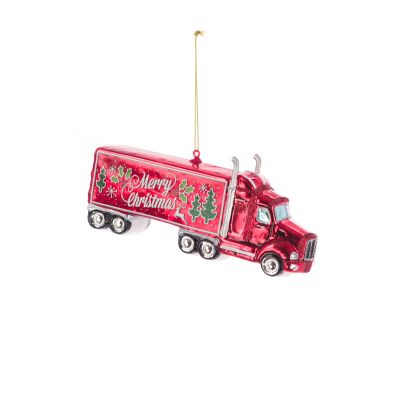 Truck Christmas Tree Decoration Glass - Floralsilk