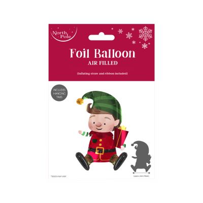 Christmas Elf Foil Balloon - Air Filled 48cm