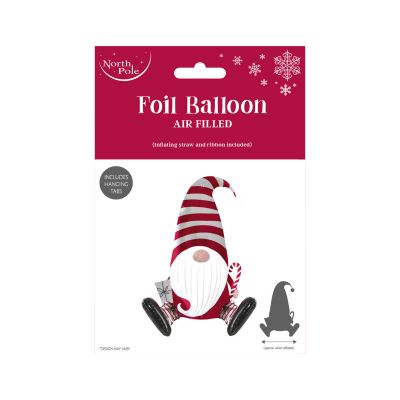 Christmas Gonk Foil Balloon - Air Filled 48cm