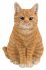 Vivid Arts Cat Sitting - Garden Ornament 20cm - Indoor or Outdoor - 4 Colours
