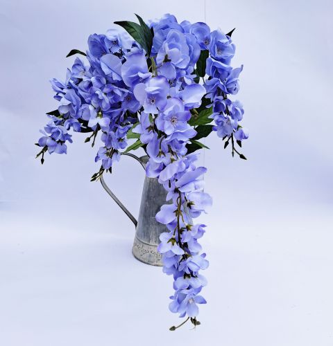 Lilac Wisteria Artificial Flower 7 Stem Bush  - 80cm - Sincere