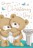 Christening Card - Teddy Bear Family