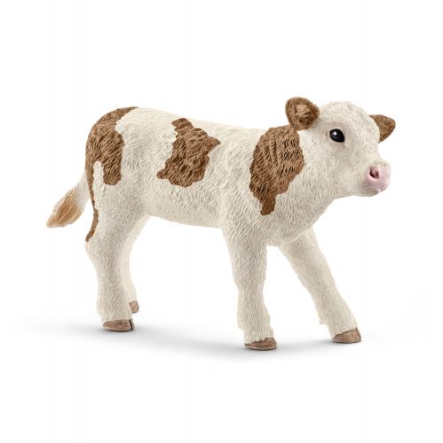 Simmental Calf Cow Figure - Farm World - Schleich - 13802