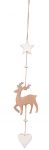 Wooden Stag Hanging Home Christmas Decoration - 2 Colours