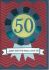 50th Birthday Card - Male - Rosette Glitter