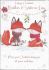 Christmas Card - Brother & Sister in Law - Fox - Glitter - Out of the Blue
