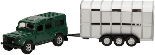 Land Rover Defender 110 & Cattle Trailer - Diecast - Kids Globe V061726
