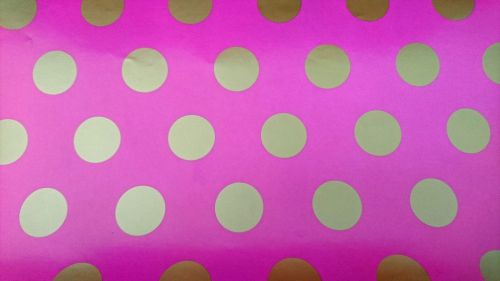 Pink & Gold Spotted Gift Wrapping Paper Sheet 