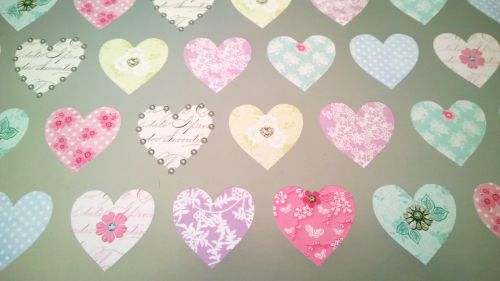 Heart & Silver Gift Wrapping Paper Sheet & Tag 