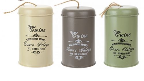 Vintage Style Metal Twine Tin Garden - 3 Colours - 100m Twine