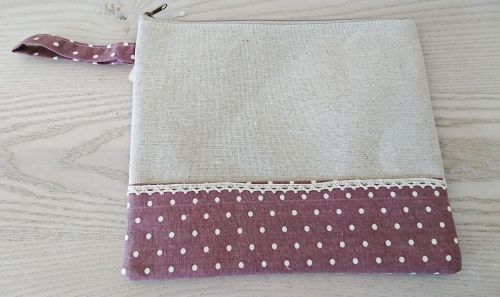 Pokka Dot Make Up Bag or Pencil Case - Large