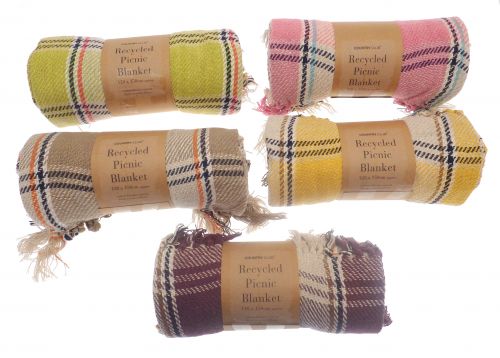 Picnic Blanket - Recycled Cotton - Random - 120cm x 150cm