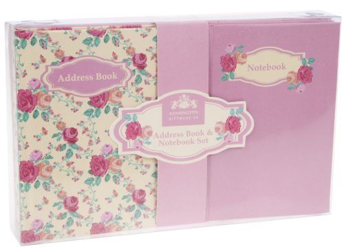 Address Book & Notebook Gift Set - Floral