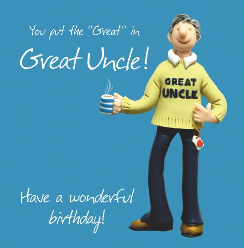 Birthday Card - Great Uncle Tea - One Lump Or Two