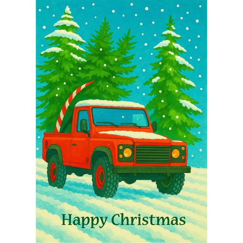 Christmas Card Pack - 6 Cards - Land Rover Defender - Gift Envy