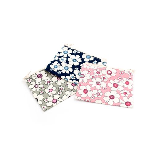 Floral Design Childrens Small Purse: Grey Small